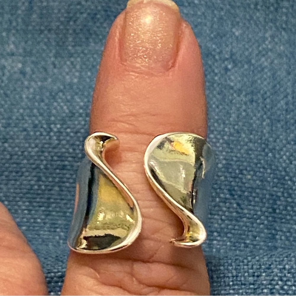 925 Silver Wave Ring - image 2